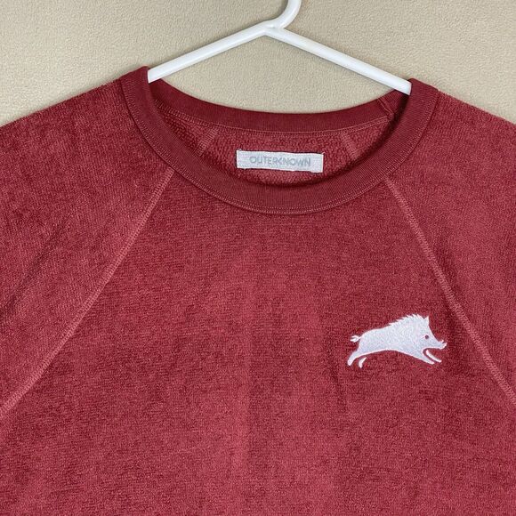 Outerknown Shirt Mens Large Red T-Shirt Premium Casual Logo Short Sleeve Adult - Picture 2 of 9